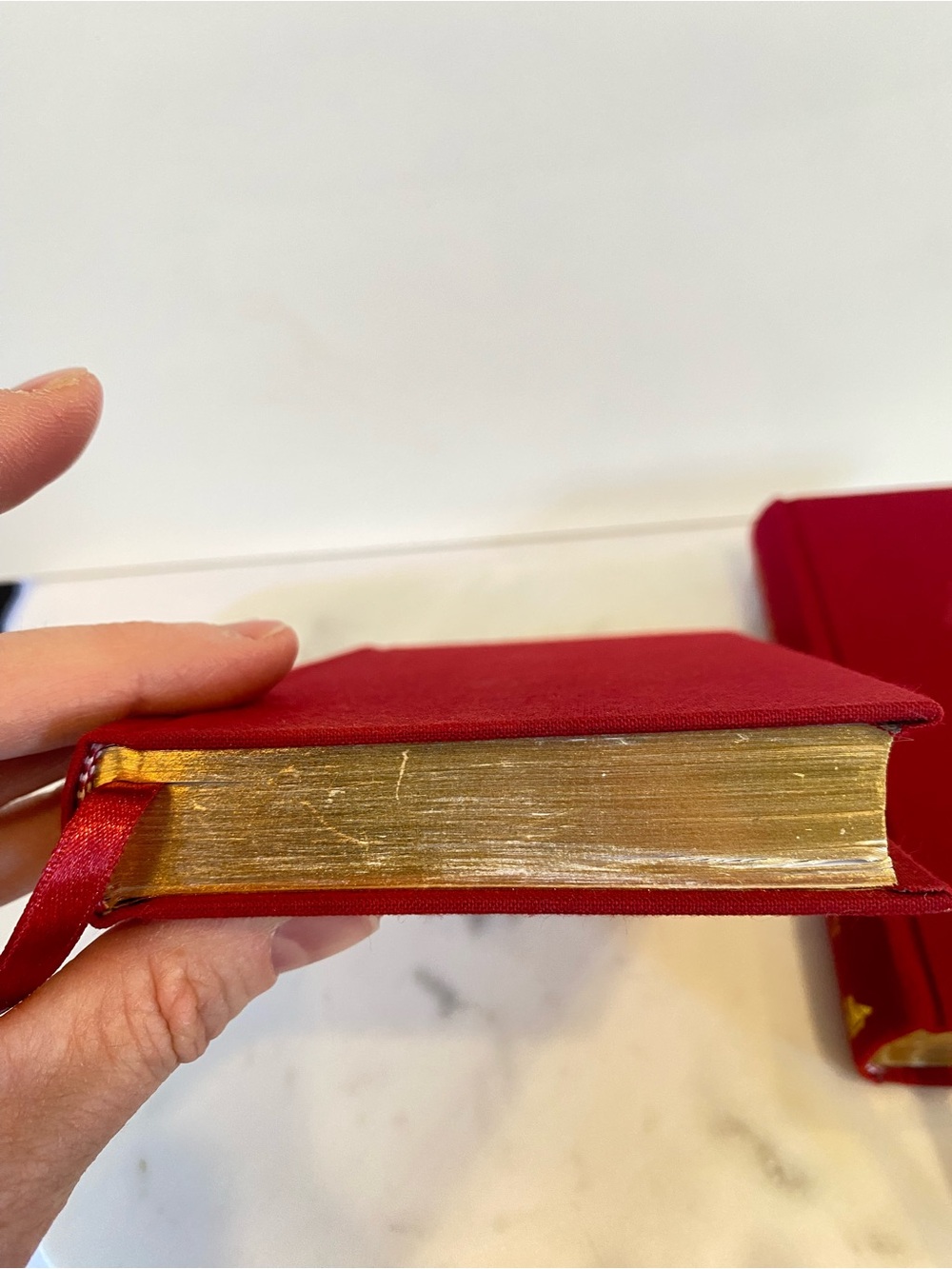 Collectors Library Set Of 2 Brontë Sisters Books Pocket Sized Red Fabric Bound - Picture 6 of 15